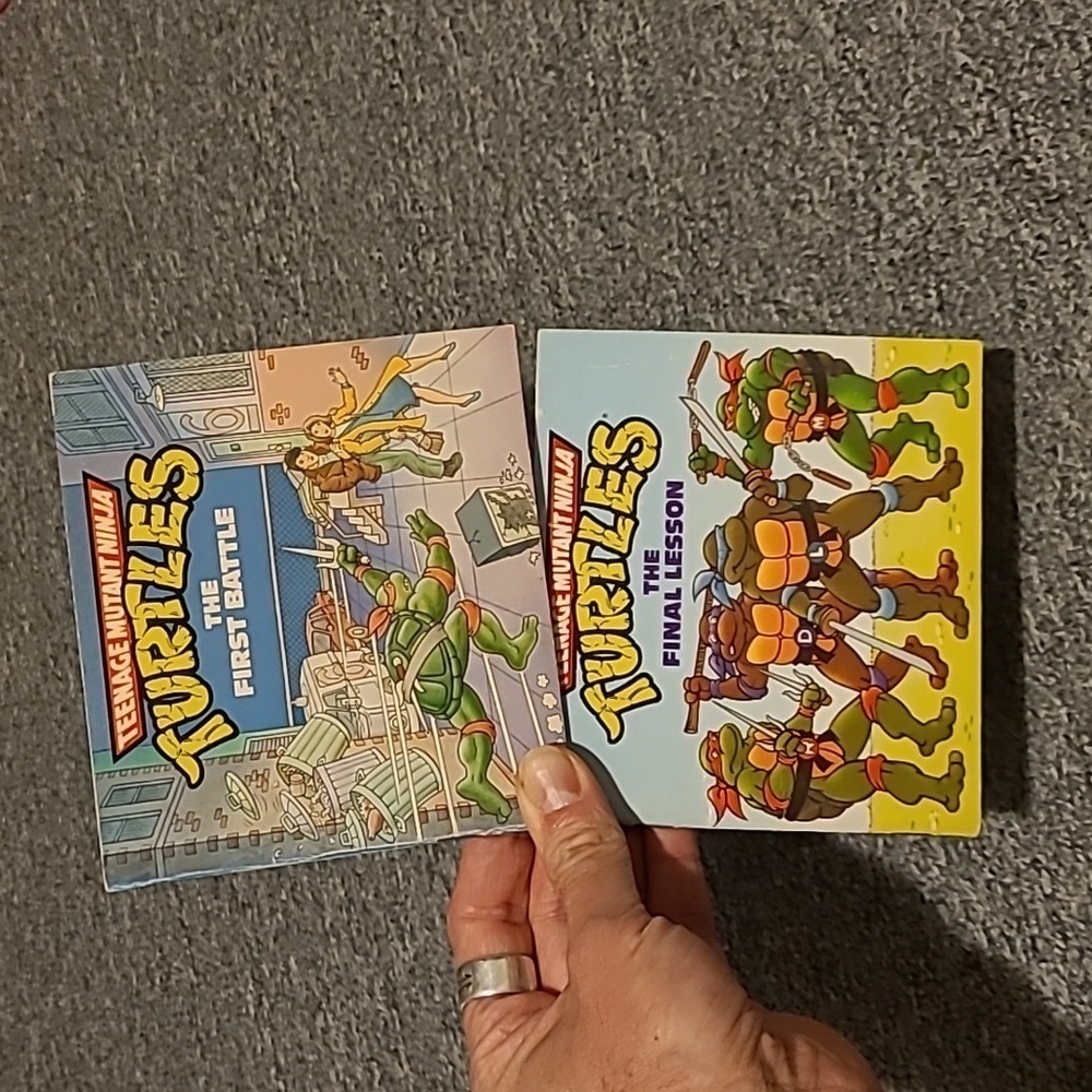 Teenage Mutant Ninja Turtles  lot of 2 mini books 1990